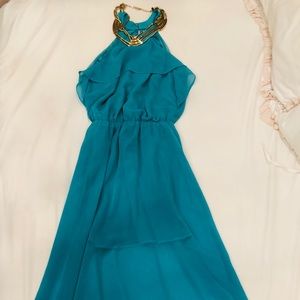 Long, ankle length, BeBe, maxi dress.
